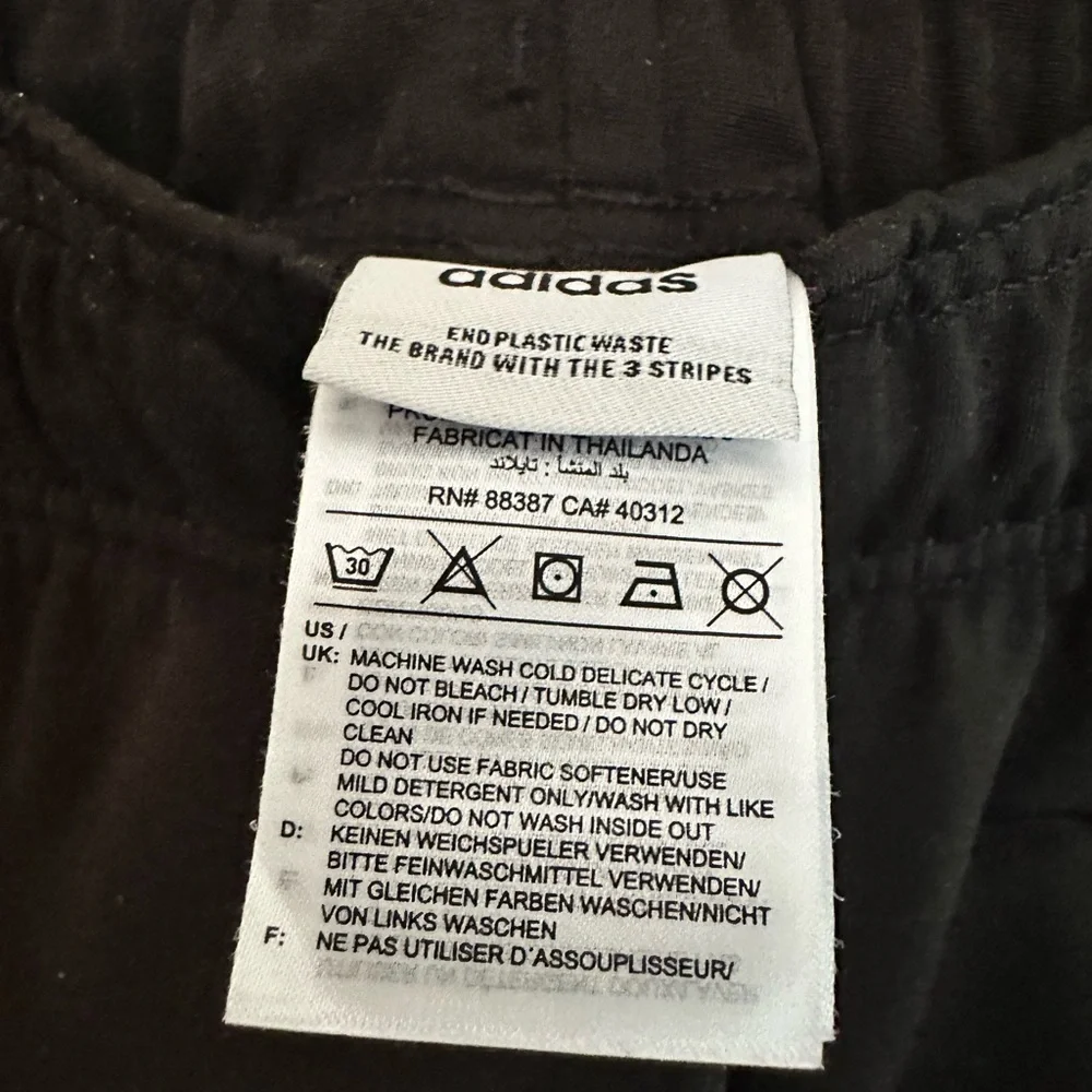 Adidas Kids Black Joggers with Pink and Green Accents - Picture 13 of 16